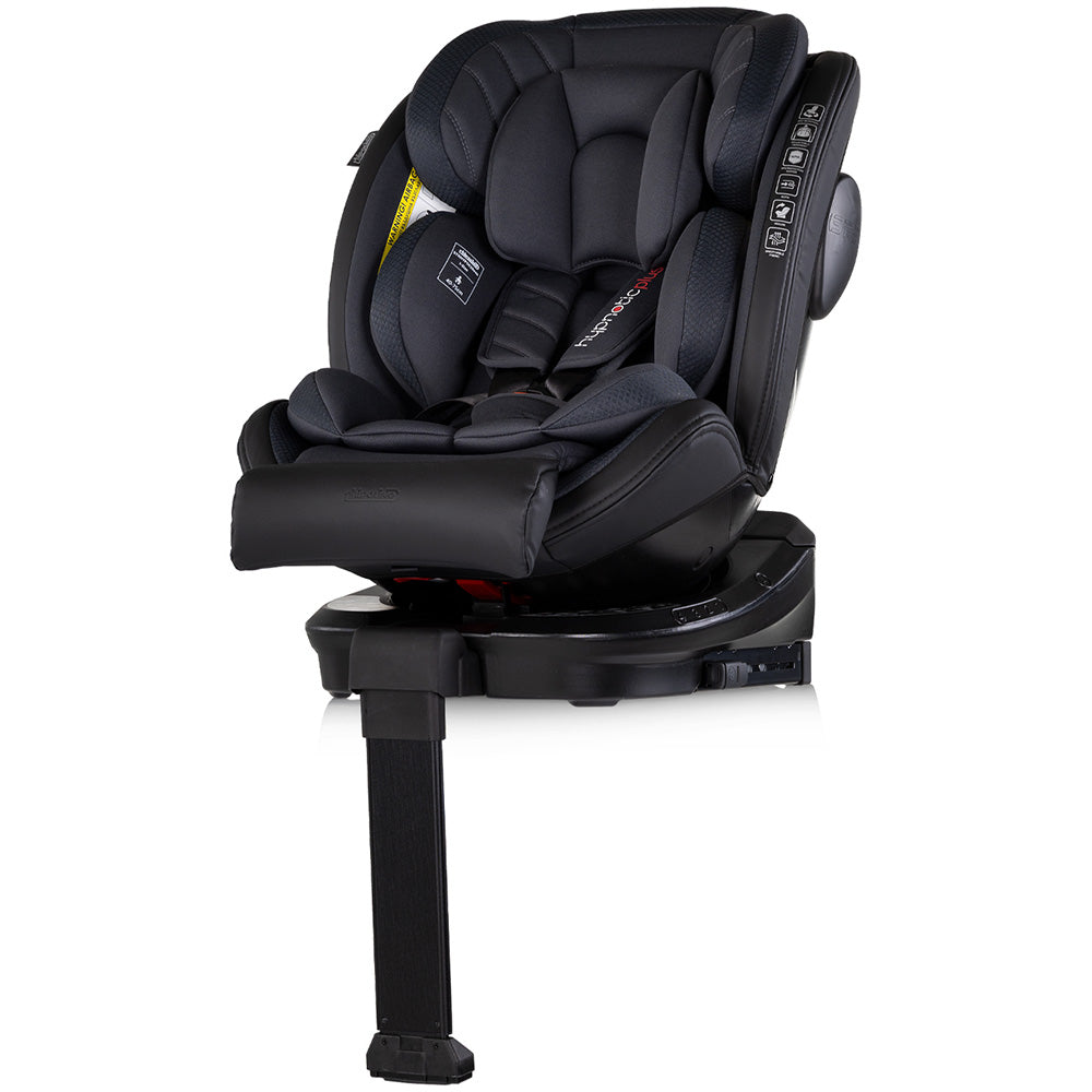 Scaun auto Chipolino Hypnotic Plus I-Size 40-150 cm cu sistem Isofix si sezut rotativ charcoal