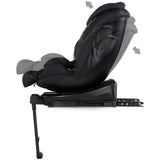 Scaun auto Chipolino Hypnotic Plus I-Size 40-150 cm cu sistem Isofix si sezut rotativ charcoal