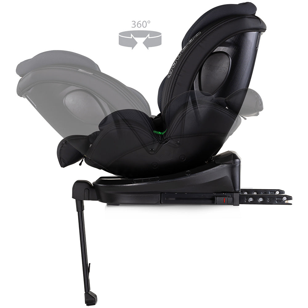 Scaun auto Chipolino Hypnotic Plus I-Size 40-150 cm cu sistem Isofix si sezut rotativ charcoal