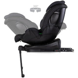 Scaun auto Chipolino Hypnotic Plus I-Size 40-150 cm cu sistem Isofix si sezut rotativ charcoal