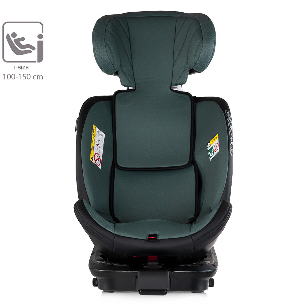 Scaun auto Chipolino Hypnotic Plus I-Size 40-150 cm cu sistem Isofix si sezut rotativ green