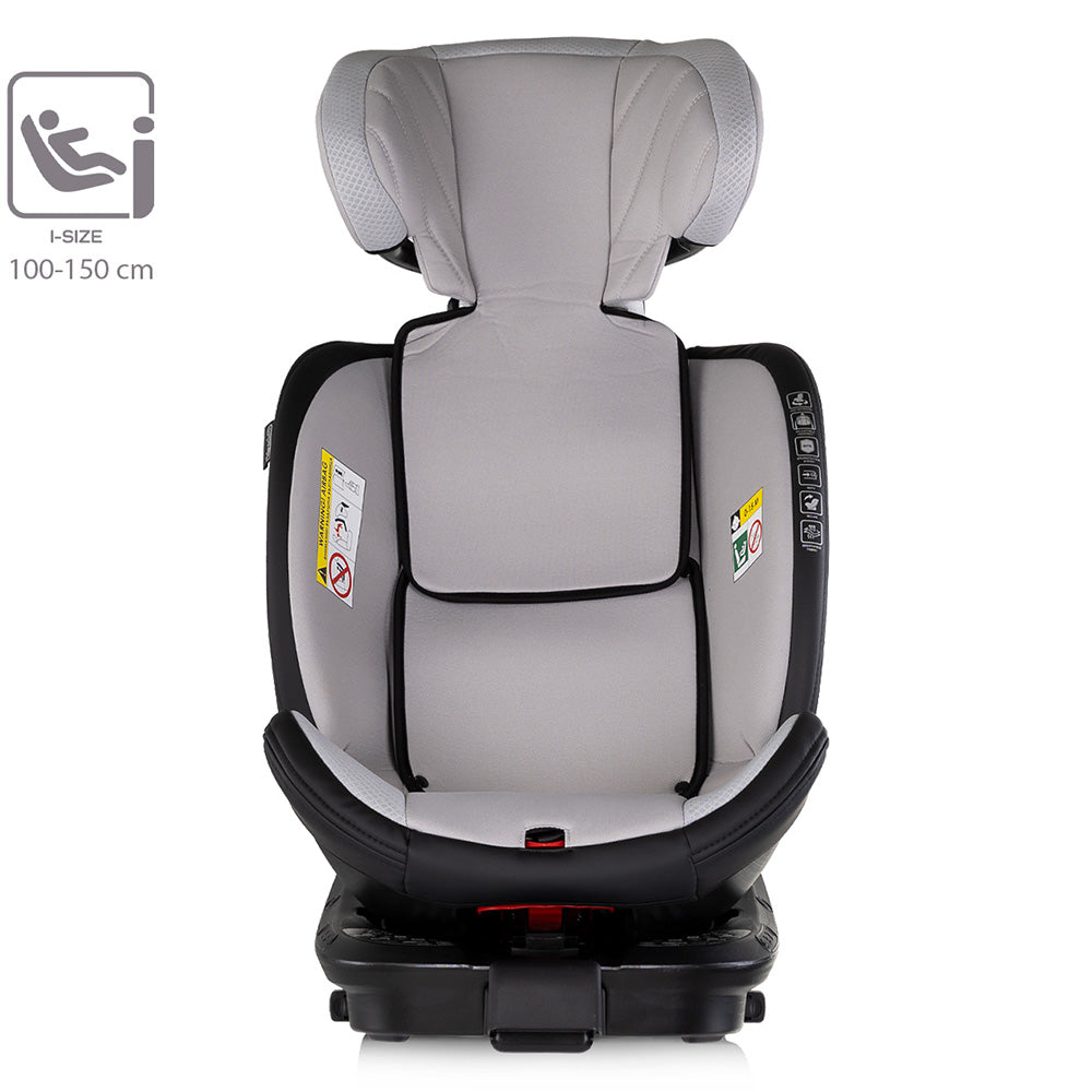 Scaun auto Chipolino Hypnotic Plus I-Size 40-150 cm cu sistem Isofix si sezut rotativ platinum