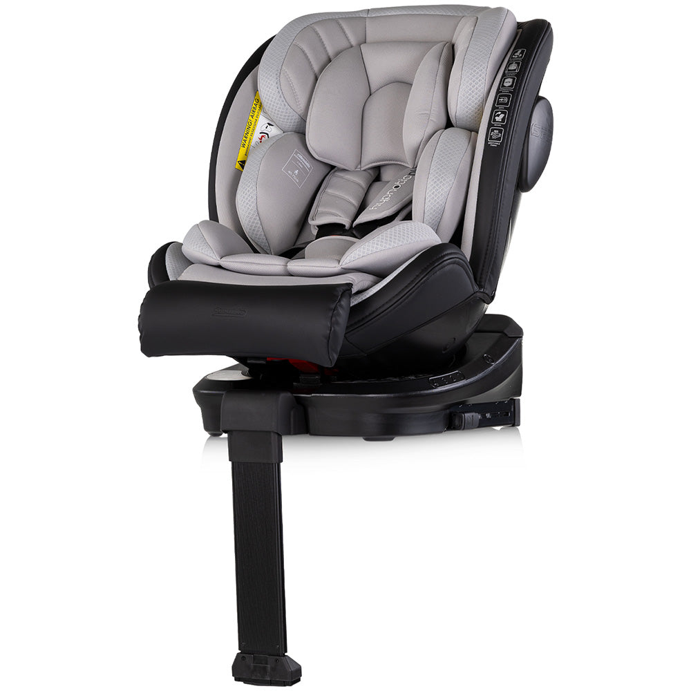 Scaun auto Chipolino Hypnotic Plus I-Size 40-150 cm cu sistem Isofix si sezut rotativ platinum