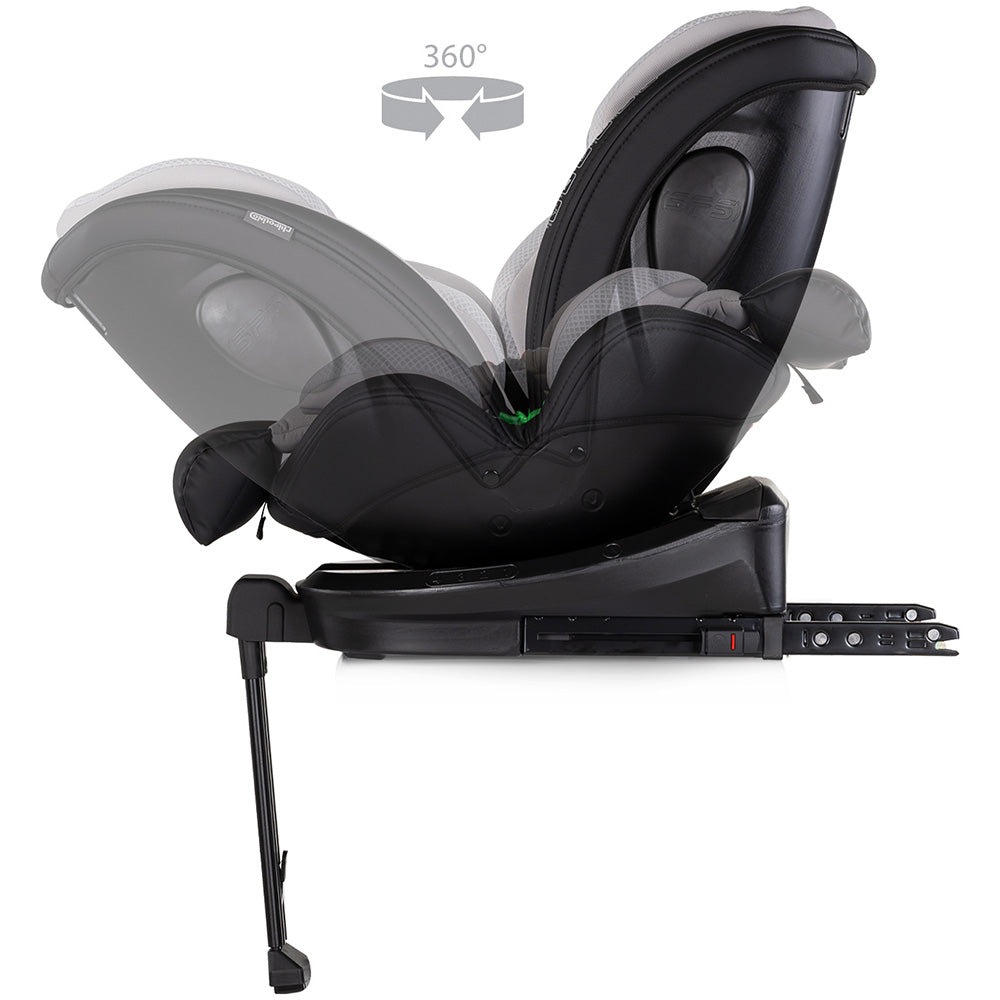 Scaun auto Chipolino Hypnotic Plus I-Size 40-150 cm cu sistem Isofix si sezut rotativ platinum