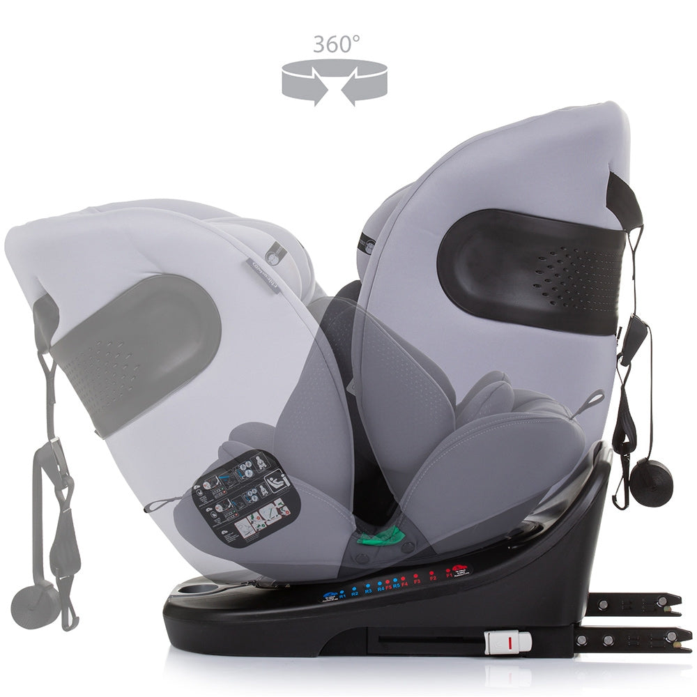 Scaun auto Chipolino Motion I-Size 40-150 cm granite cu sistem Isofix