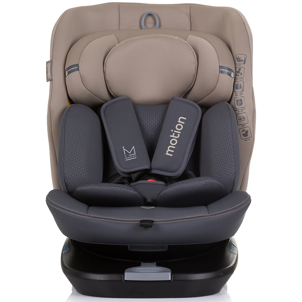Scaun auto Chipolino Motion I-Size 40-150 cm macadamia cu sistem Isofix