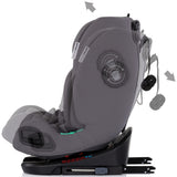 Scaun auto Chipolino Techno iGrow I-Size 40-150 cm cu sistem Isofix si sezut rotativ charcoal