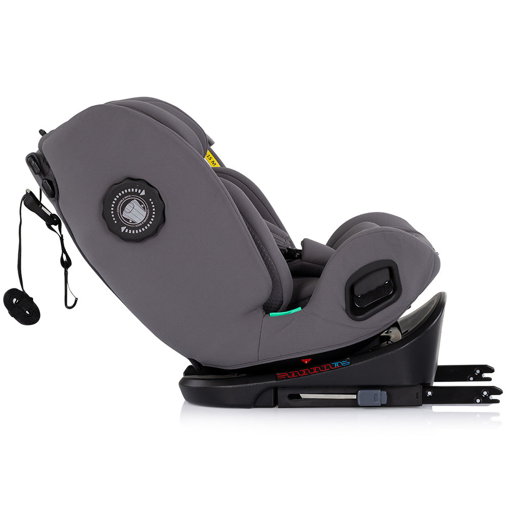 Scaun auto Chipolino Techno iGrow I-Size 40-150 cm cu sistem Isofix si sezut rotativ charcoal