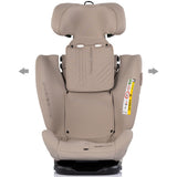 Scaun auto Chipolino Techno iGrow I-Size 40-150 cm cu sistem Isofix si sezut rotativ latte