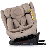 Scaun auto Chipolino Techno iGrow I-Size 40-150 cm cu sistem Isofix si sezut rotativ latte