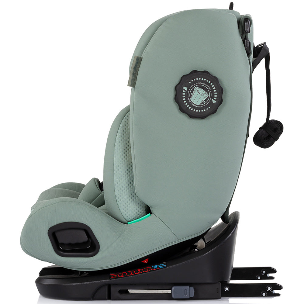 Scaun auto Chipolino Techno iGrow I-Size 40-150 cm cu sistem Isofix si sezut rotativ matcha