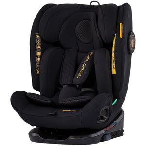 Scaun auto Chipolino Techno iGrow I-Size 40-150 cm cu sistem Isofix si sezut rotativ noir