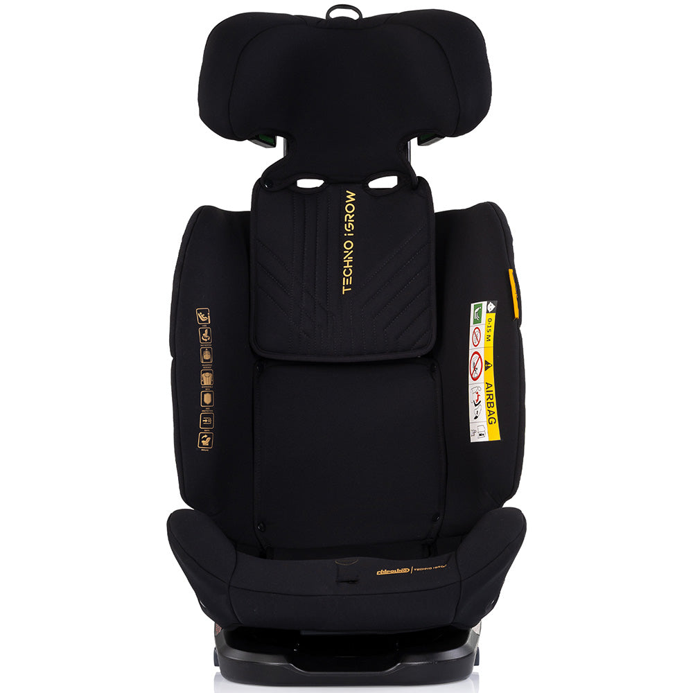 Scaun auto Chipolino Techno iGrow I-Size 40-150 cm cu sistem Isofix si sezut rotativ noir