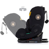Scaun auto Chipolino Techno iGrow I-Size 40-150 cm cu sistem Isofix si sezut rotativ noir