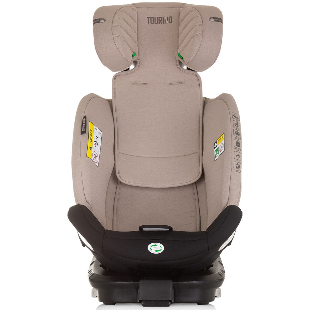 Scaun auto Chipolino Tourino I-Size 40-150 cm macadamia cu sistem Isofix