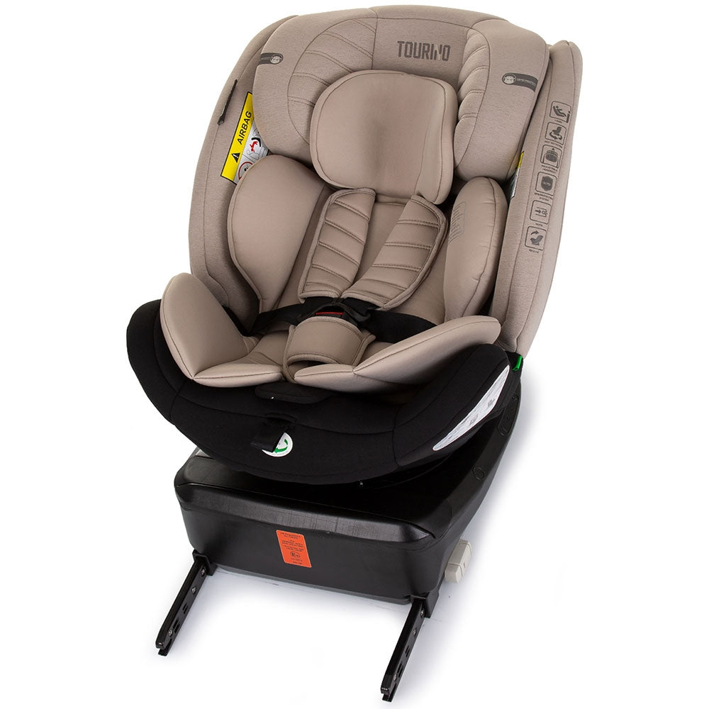 Scaun auto Chipolino Tourino I-Size 40-150 cm macadamia cu sistem Isofix