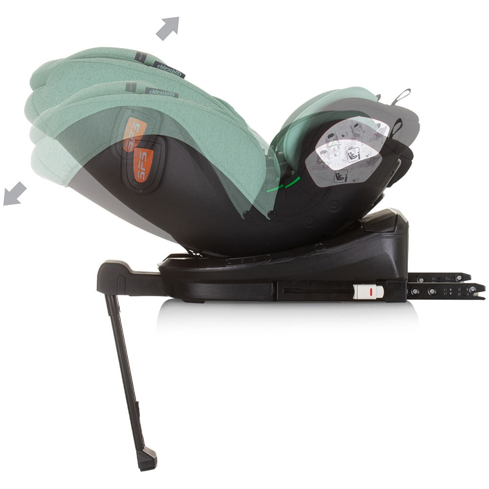 Scaun auto Chipolino Tourino I-Size 40-150 cm pastel green cu sistem Isofix