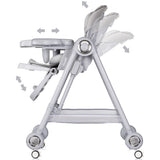 Scaun de masa Chipolino Melba 2 in 1 platinum