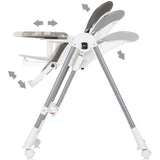 Scaun de masa Chipolino Milk Shake 2 in 1 ash grey