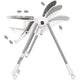 Scaun de masa Chipolino Milk Shake 2 in 1 ash grey