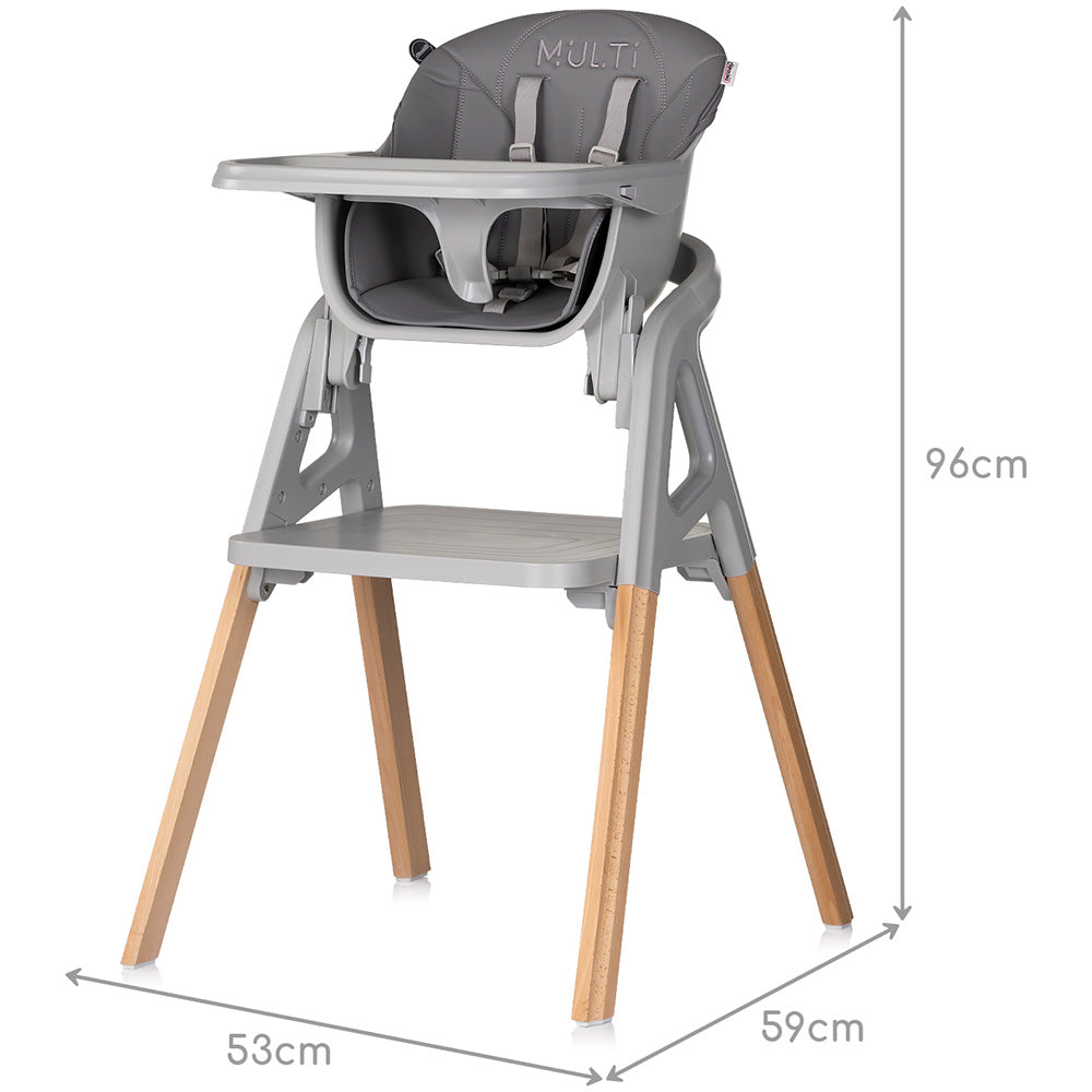 Scaun de masa Chipolino Multi 4 in 1 charcoal