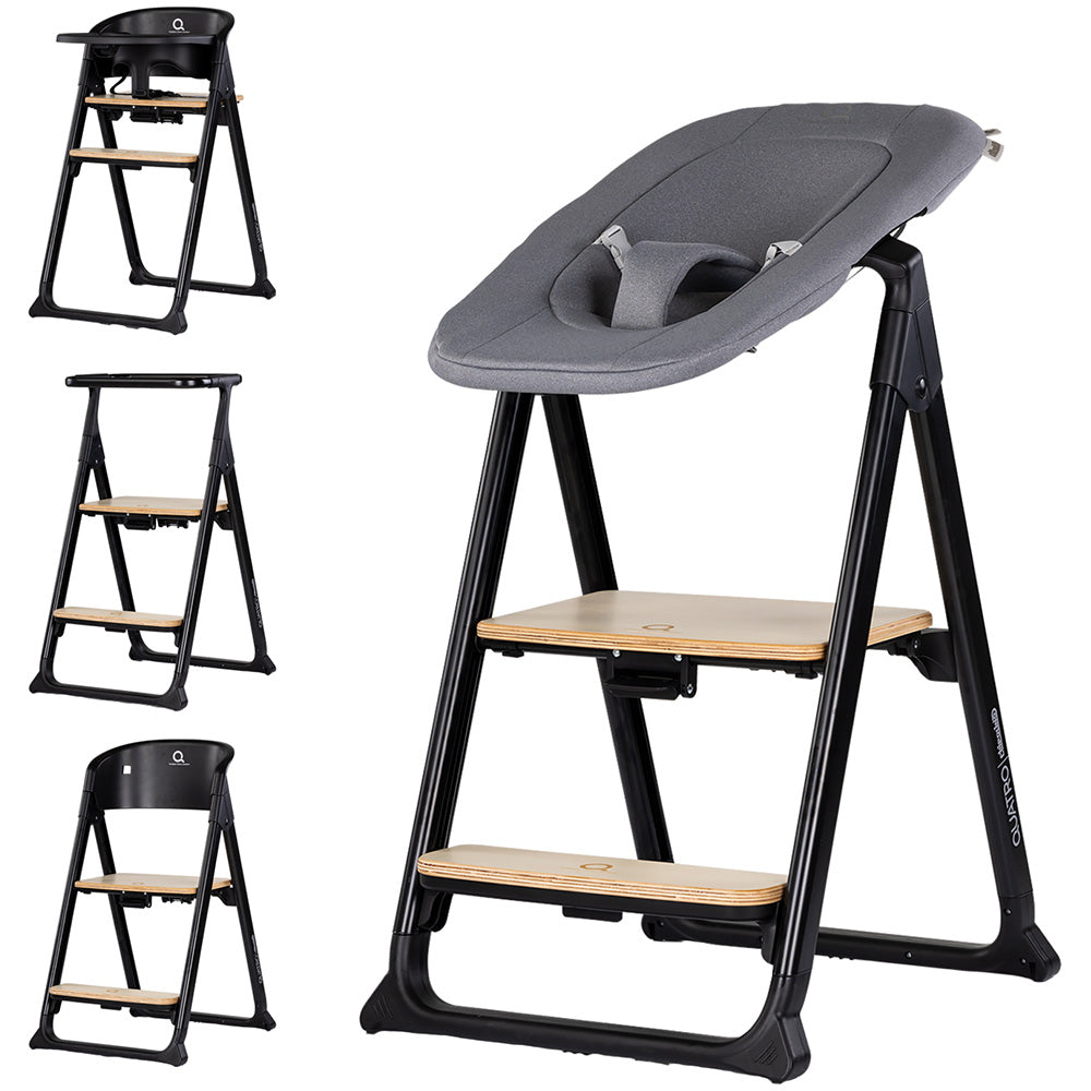 Scaun de masa Chipolino Quatro 4 in 1 charcoal