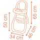 Scaun de masa pentru papusa Smoby Baby Nurse Highchair