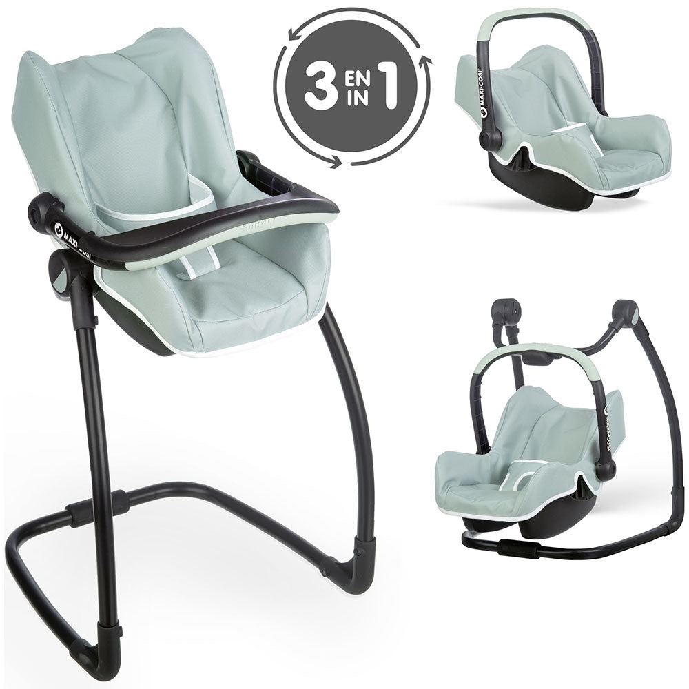Scaun de masa pentru papusi Smoby Maxi Cosi Quinny 3 in 1 albastru