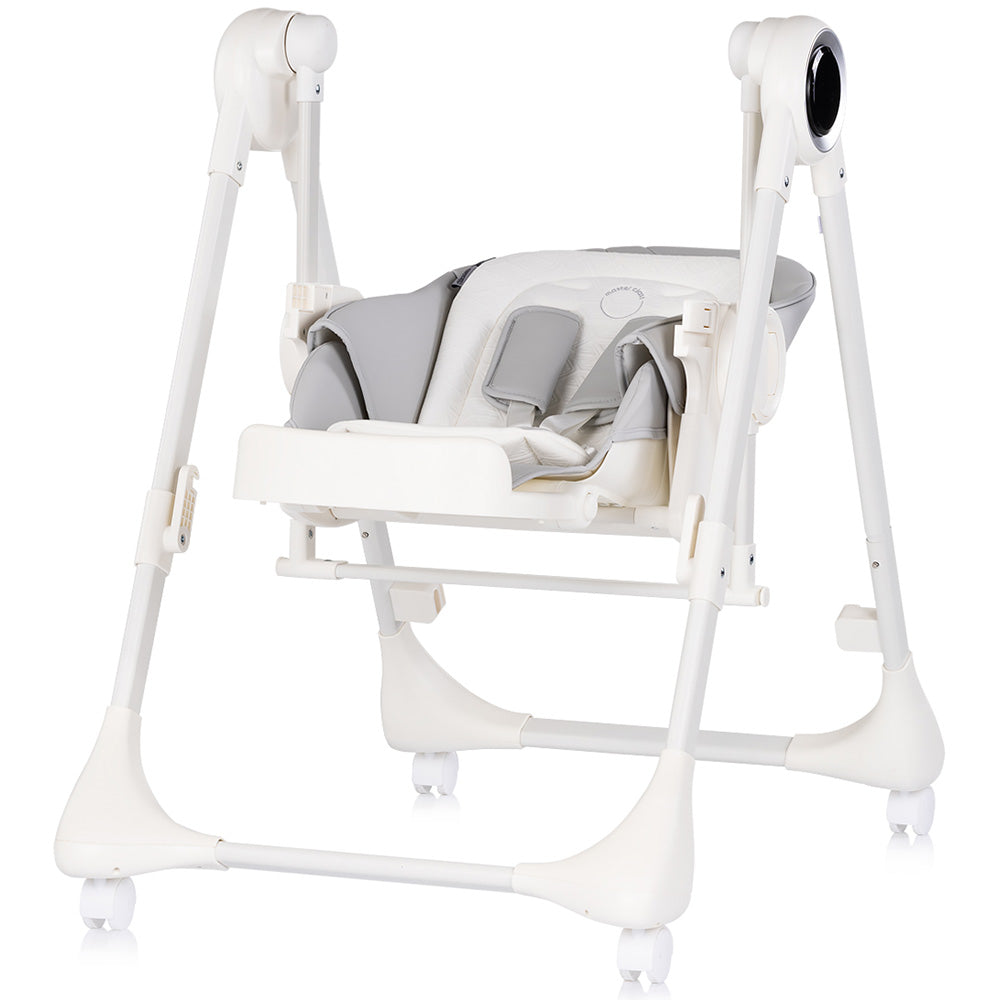 Scaun de masa si leagan electric Chipolino Master Class 2 in 1 cashmere