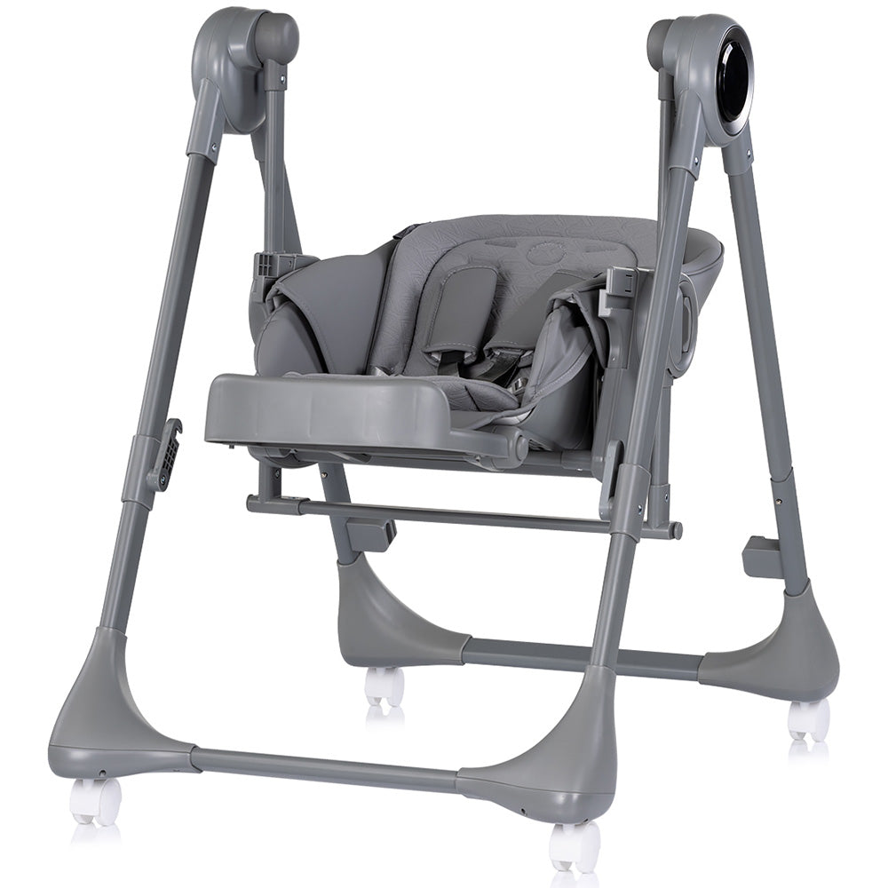 Scaun de masa si leagan electric Chipolino Master Class 2 in 1 charcoal