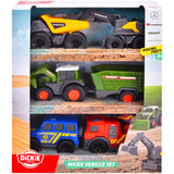Set Dickie Toys Micro City Team 9 cm cu 5 vehicule