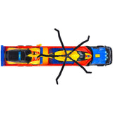 Set Dickie Toys Rescue Transporter 40 cm cu camion, masina, elicopter si accesorii