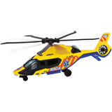 Set Dickie Toys Rescue Transporter 40 cm cu camion, masina, elicopter si accesorii