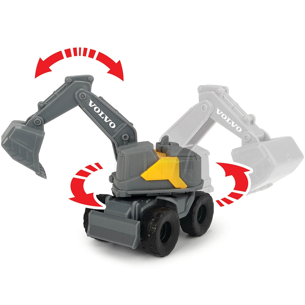 Set Dickie Toys Volvo Micro Workers 9 cm cu 5 vehicule