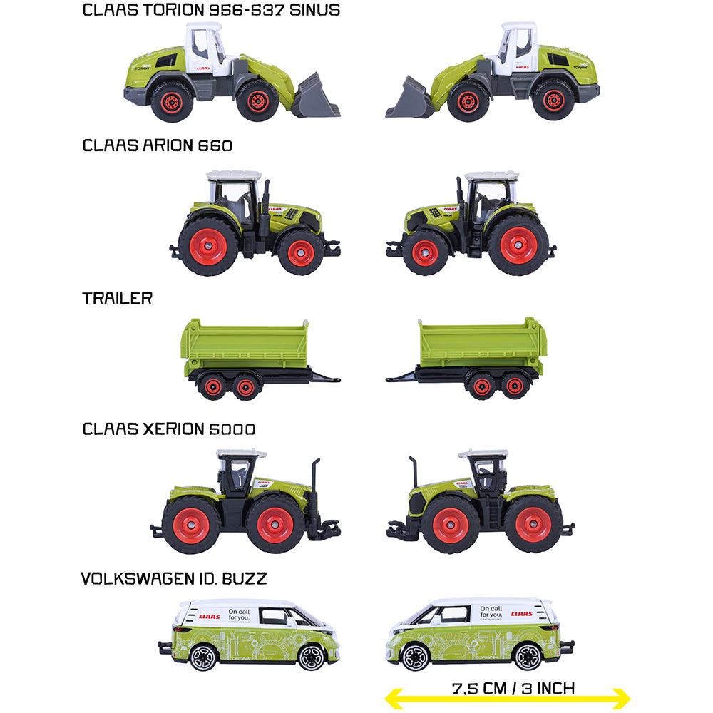 Set Majorette Claas Farm cu 5 vehicule