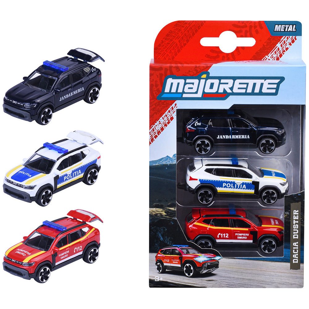 Set Majorette Dacia Duster cu 3 masinute