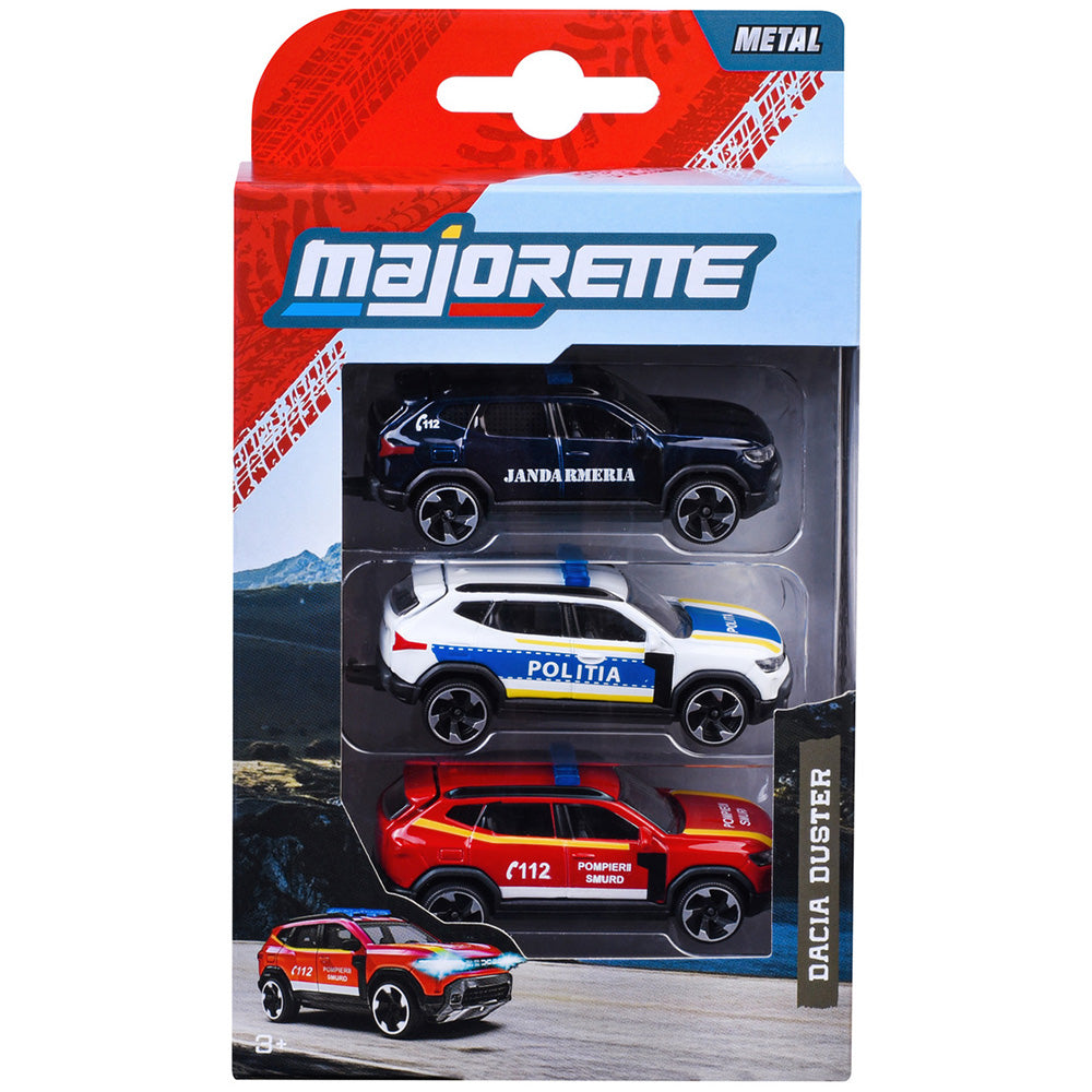 Set Majorette Dacia Duster cu 3 masinute