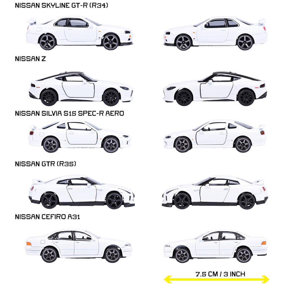 Set Majorette Nissan cu 5 masinute