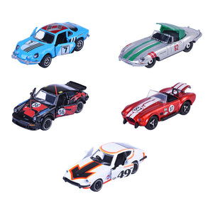 Set Majorette Vintage Racing cu 5 masinute