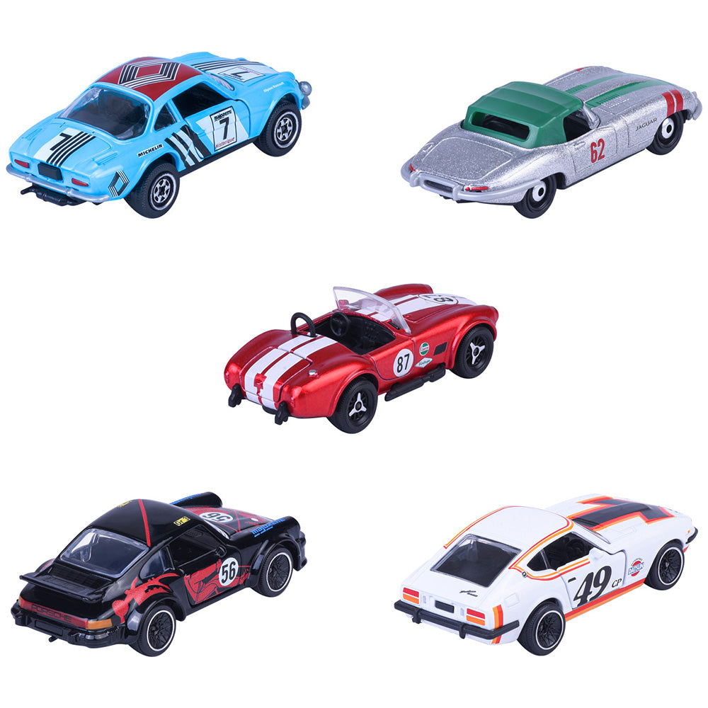 Set Majorette Vintage Racing cu 5 masinute