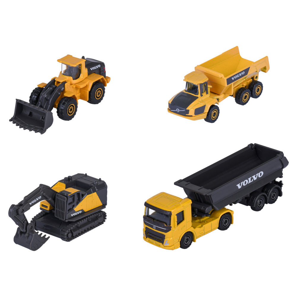 Set Majorette Volvo Construction cu 4 vehicule