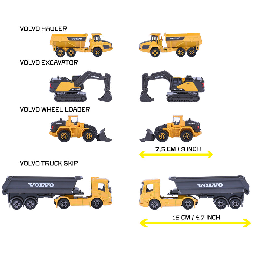 Set Majorette Volvo Construction cu 4 vehicule
