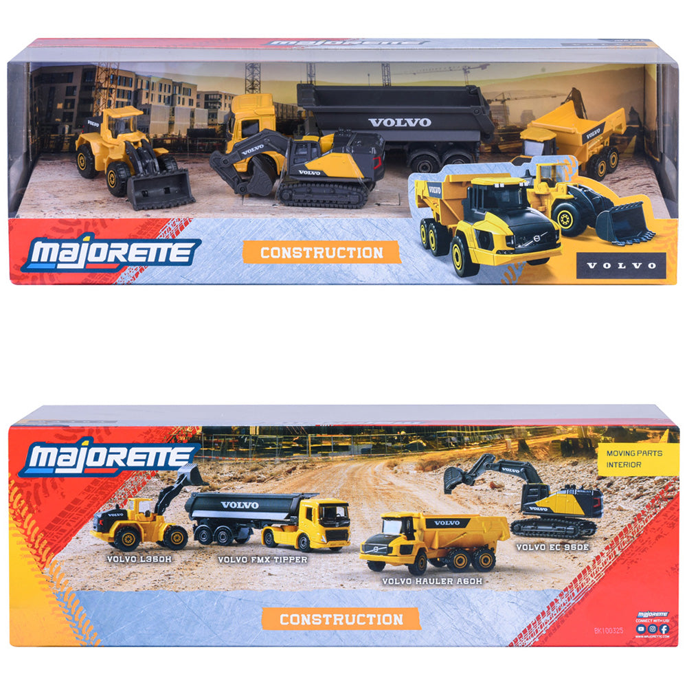 Set Majorette Volvo Construction cu 4 vehicule