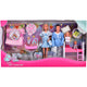 Set Simba Steffi Love Family Happy Pijamas Party 29 cm cu 4 papusi, 1 caine si accesorii