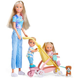 Set Simba Steffi Love Family Walk cu 3 papusi si 2 accesorii