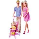 Set Simba Steffi Love Happy Family cu 4 papusi si 11 accesorii