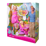 Set Simba Steffi Love Happy Family cu 4 papusi si 11 accesorii