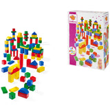 Set constructie Eichhorn Colored Wooden Blocks 100 piese