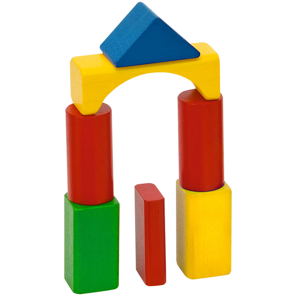 Set constructie Eichhorn Colored Wooden Blocks 100 piese