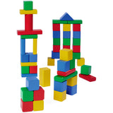 Set constructie Eichhorn Colored Wooden Blocks 50 piese